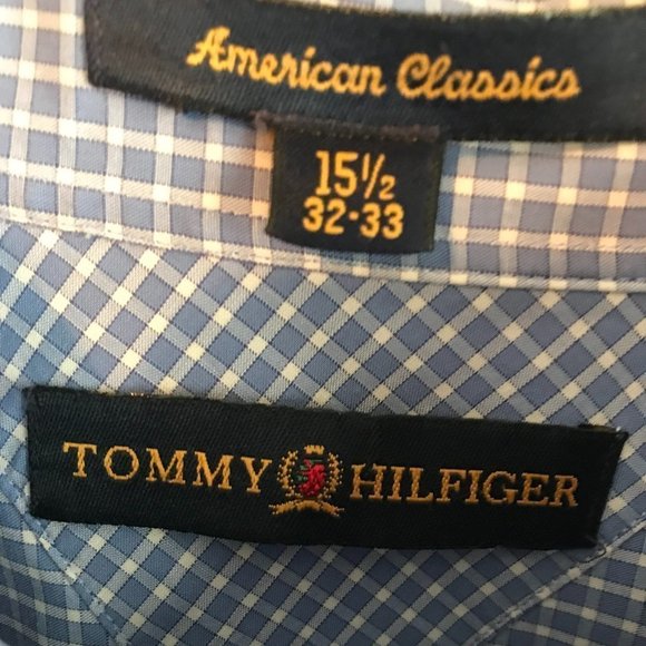TOMMY Hilfiger Men's LS Sport Shirt Button Down Collar 15 1/2 X 32/33 - Picture 2 of 9